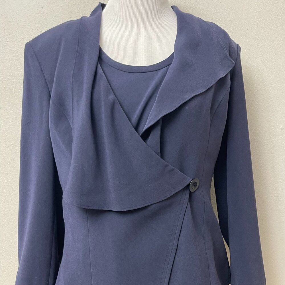 St. John Navy Blue Cami Cardigan Set Size 8